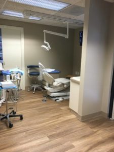 View of a treatment room where dental services are provided at John B. Chrispens, DDS Inc. office in Newport Beach, CA.